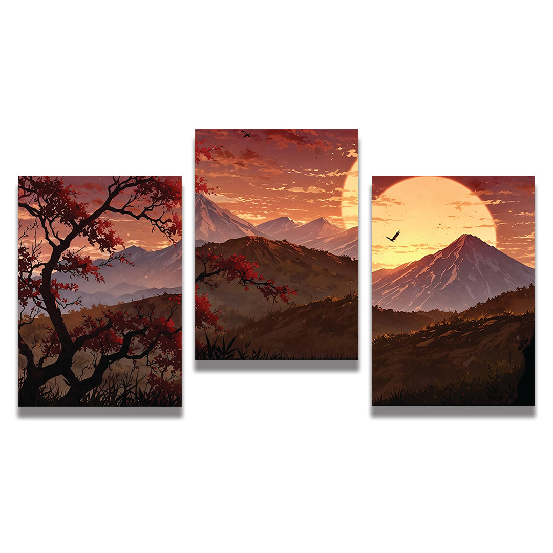 SunSet Poster Pack of 3