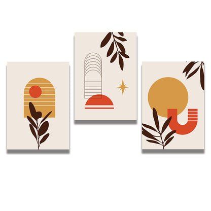 Retro Sun & Shadow Leaf Set