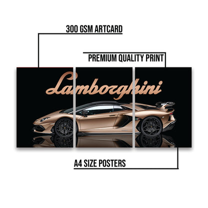 Lamborghini Wall Poster Pack of 3
