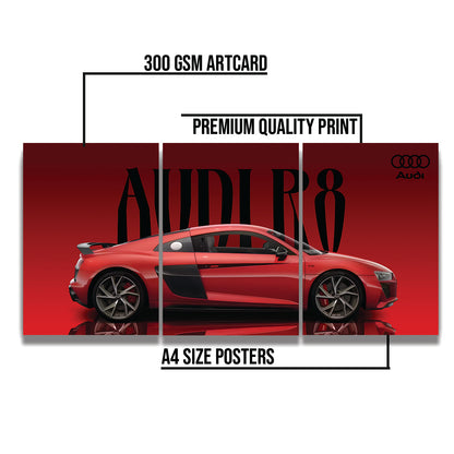 R8 Wall Poster Pack of 3