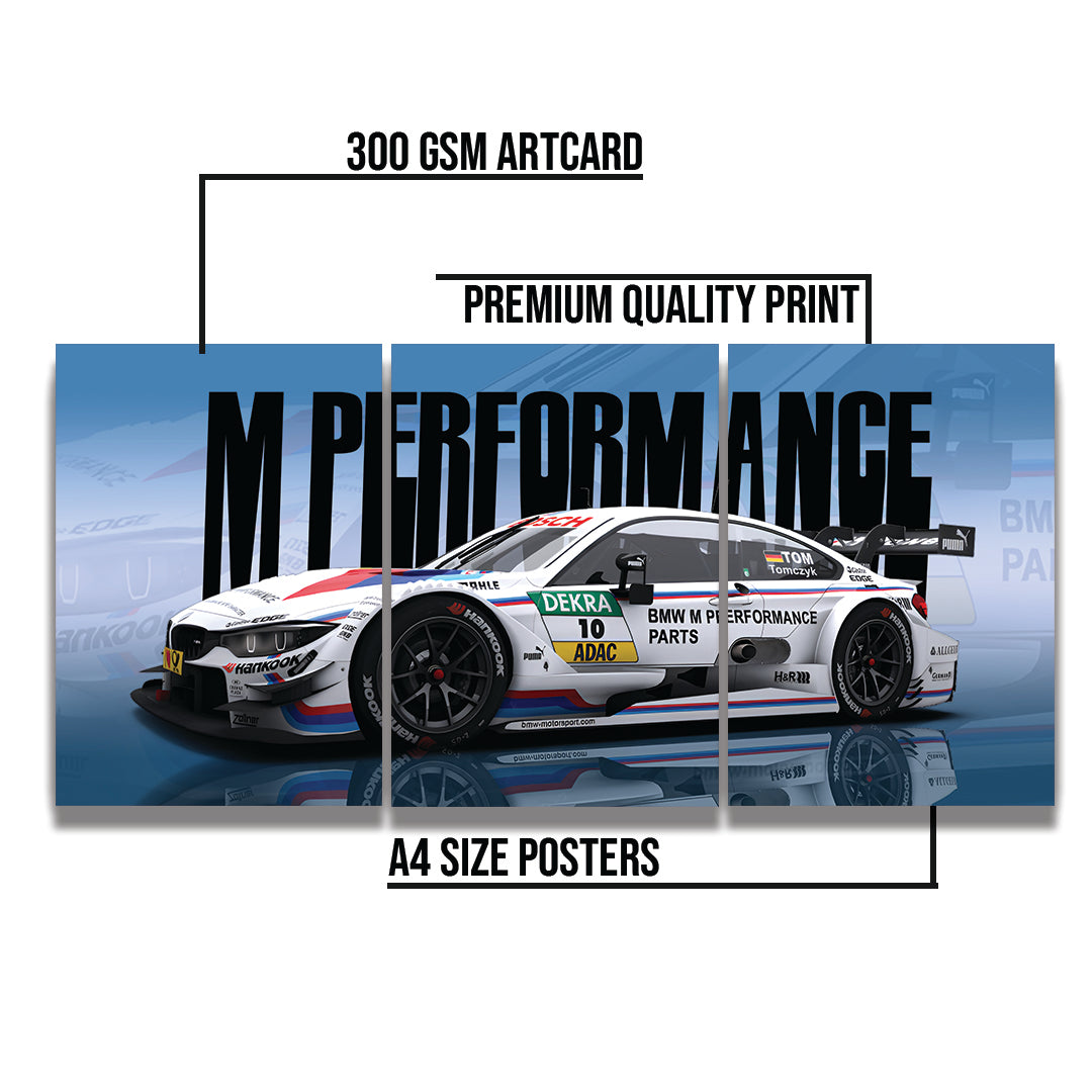 BMW M4 Wall Poster Pack of 3