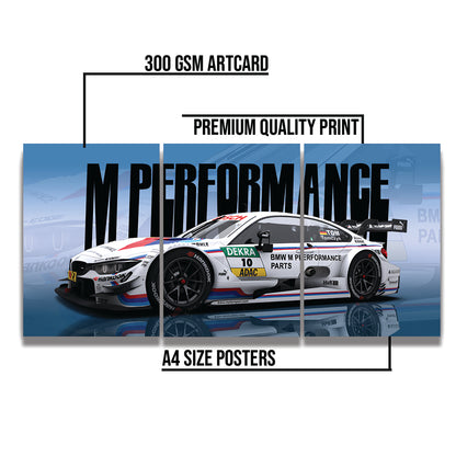 BMW M4 Wall Poster Pack of 3