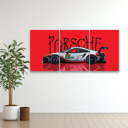 Porsche Wall Poster Pack of 3