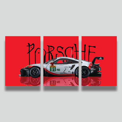 Porsche Wall Poster Pack of 3