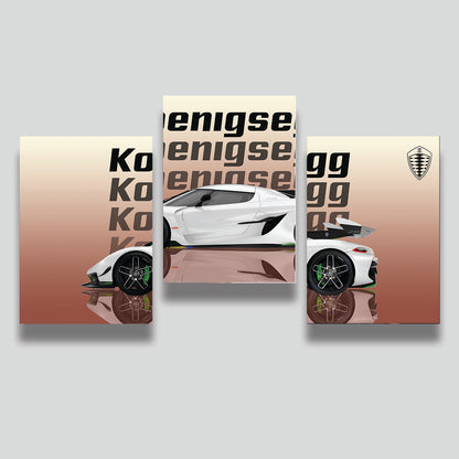 Koenigsegg Wall Poster Pack of 3