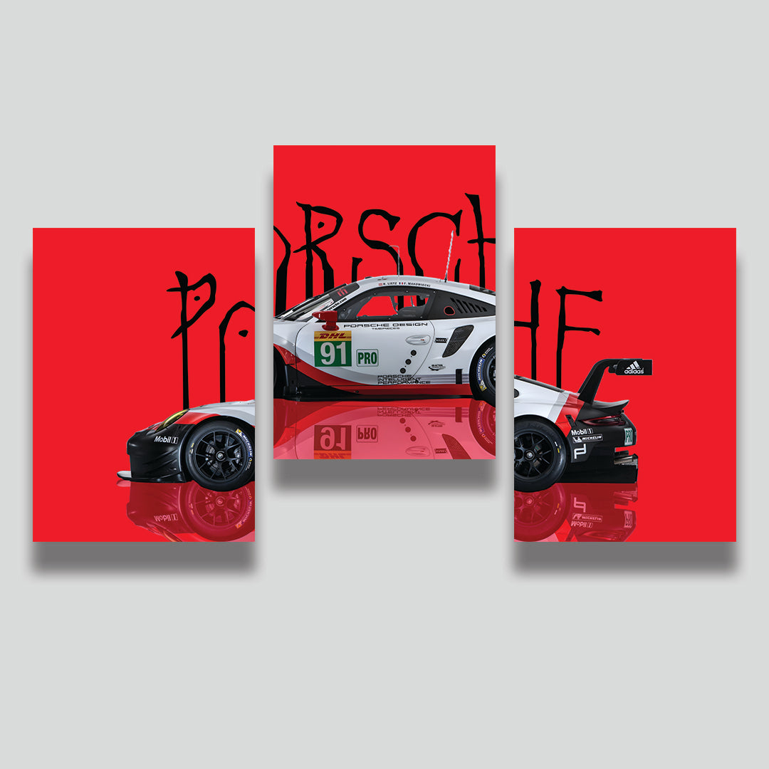 Porsche Wall Poster Pack of 3