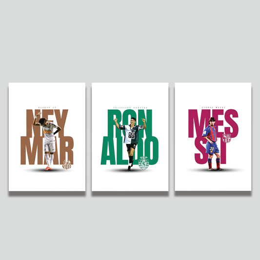Football Art Prints Pack Of 3