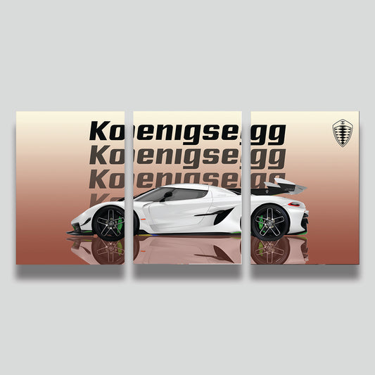 Koenigsegg Wall Poster Pack of 3